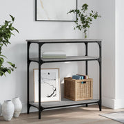 Konzolni stol siva boja hrasta 75x29x75 cm konstruirano drvo