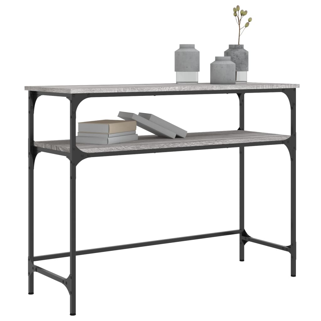 Konzolni stol siva boja hrasta 100x35,5x75 cm konstruirano drvo