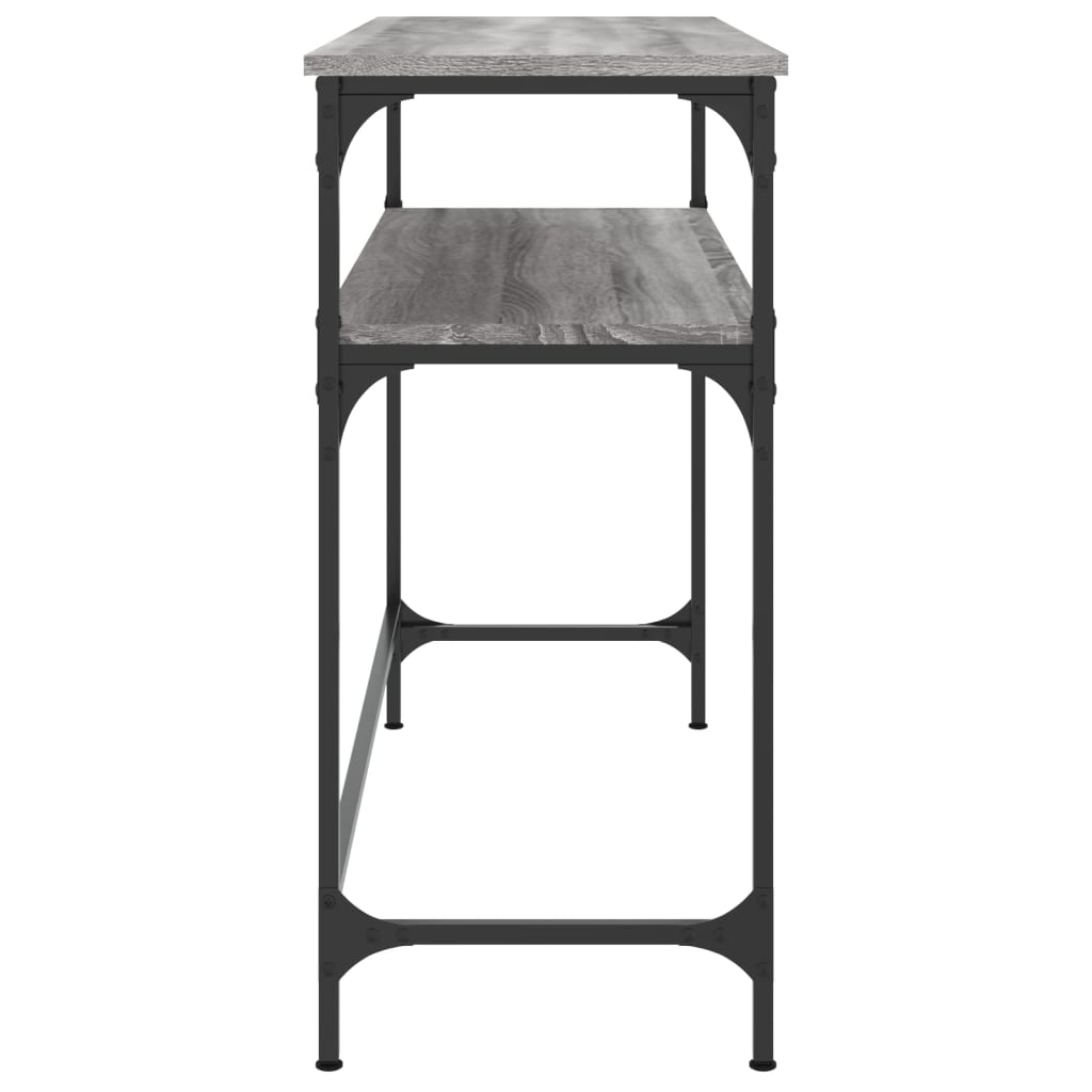 Konzolni stol siva boja hrasta 100x35,5x75 cm konstruirano drvo