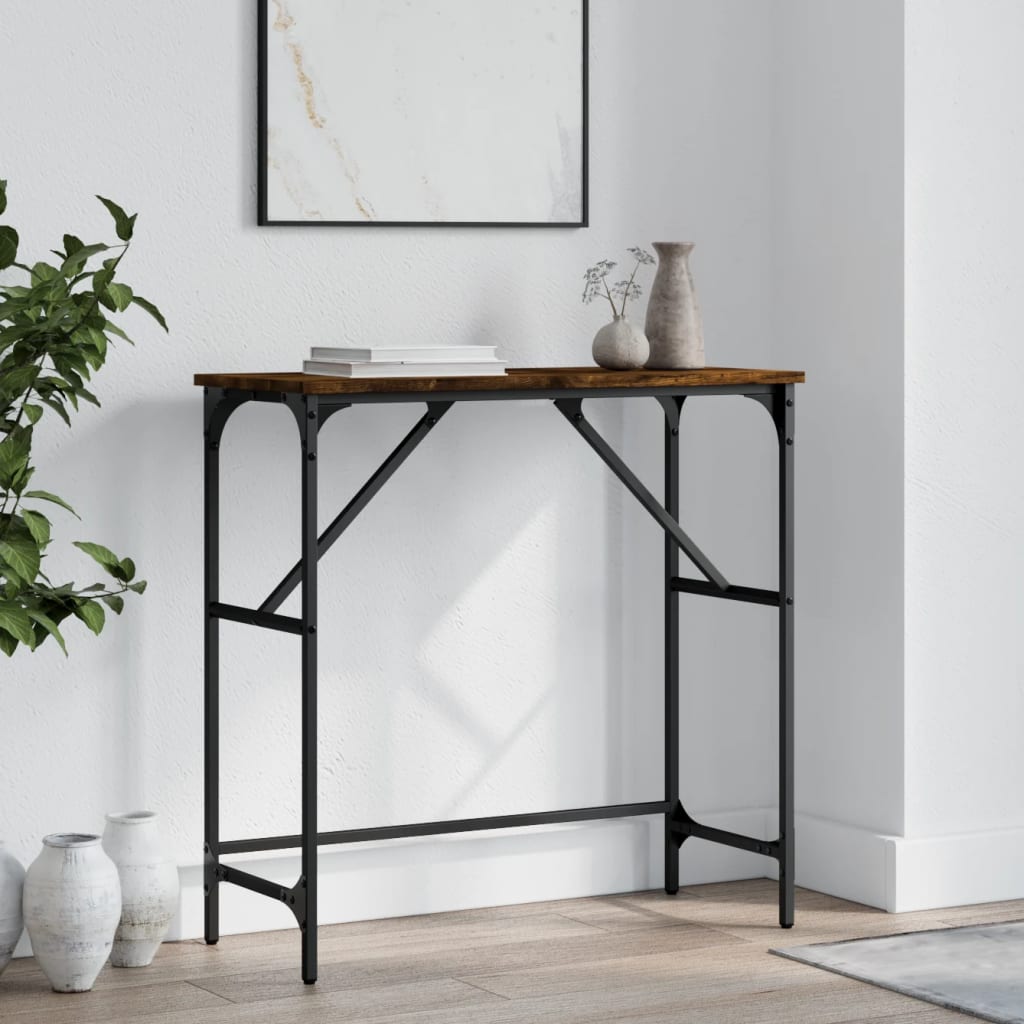 Konzolni stol boja hrasta 75 x 32 x 75 cm konstruirano drvo