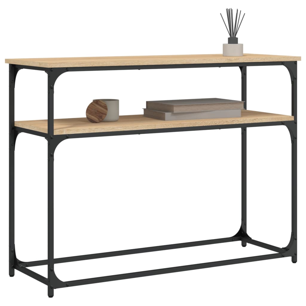 Konzolni stol boja hrasta 100 x 35,5 x 75 cm konstruirano drvo