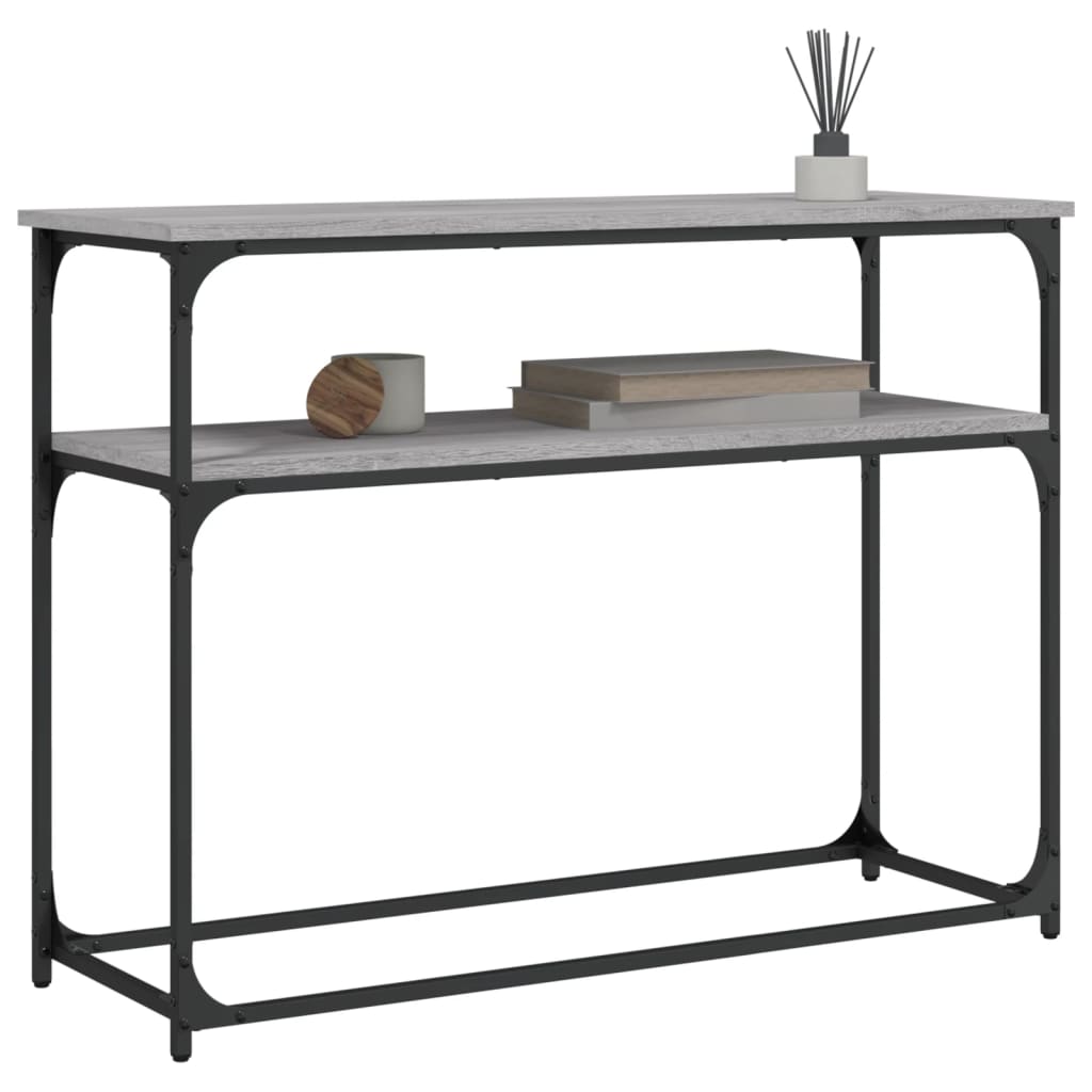 Konzolni stol siva boja hrasta 100x35,5x75 cm konstruirano drvo