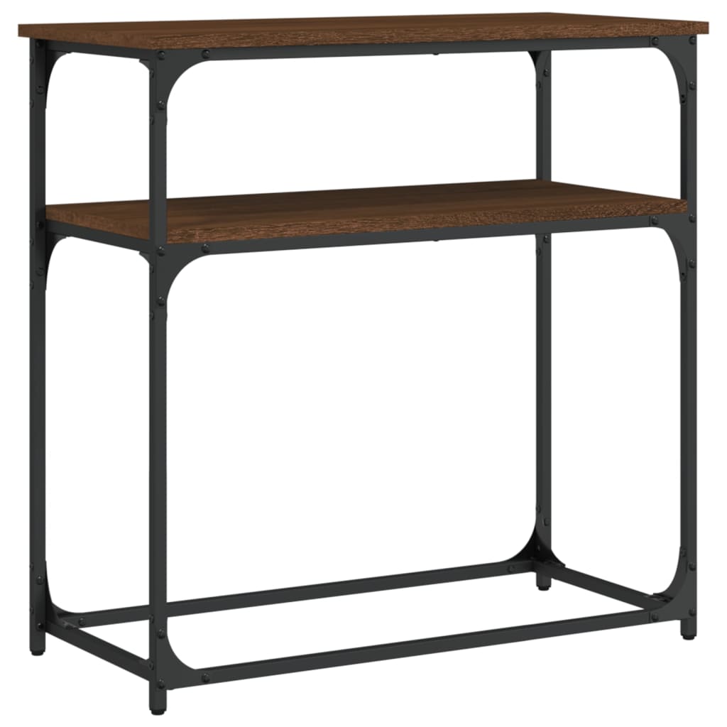 Konzolni stol smeđa boja hrasta 75x35,5x75 cm konstruirano drvo
