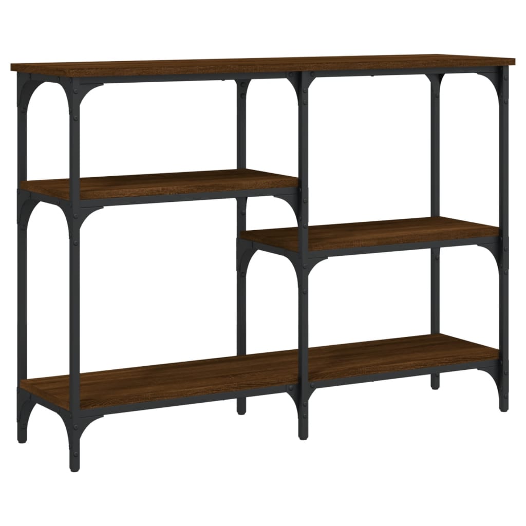 Konzolni stol boja smeđeg hrasta 102x29x75 cm konstruirano drvo