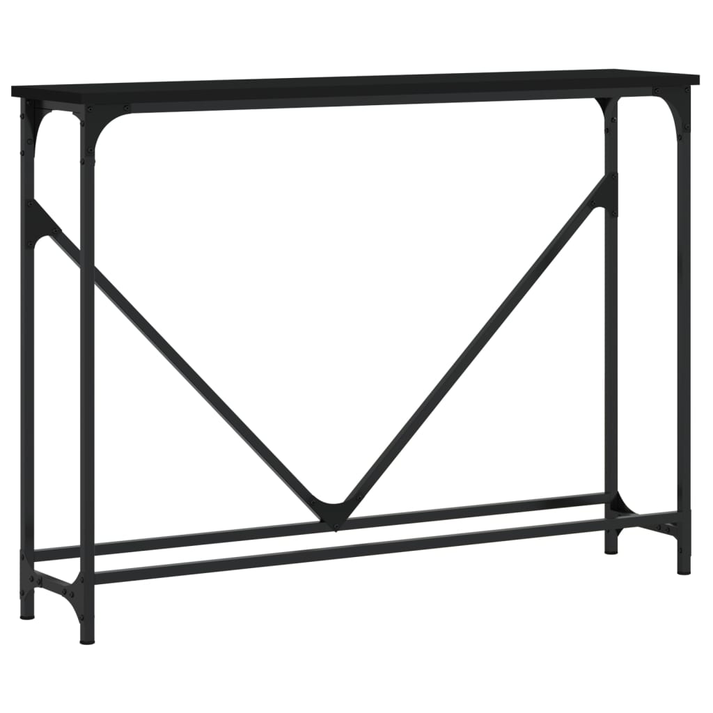 Konzolni stol crni 102 x 22,5 x 75 cm od konstruiranog drva