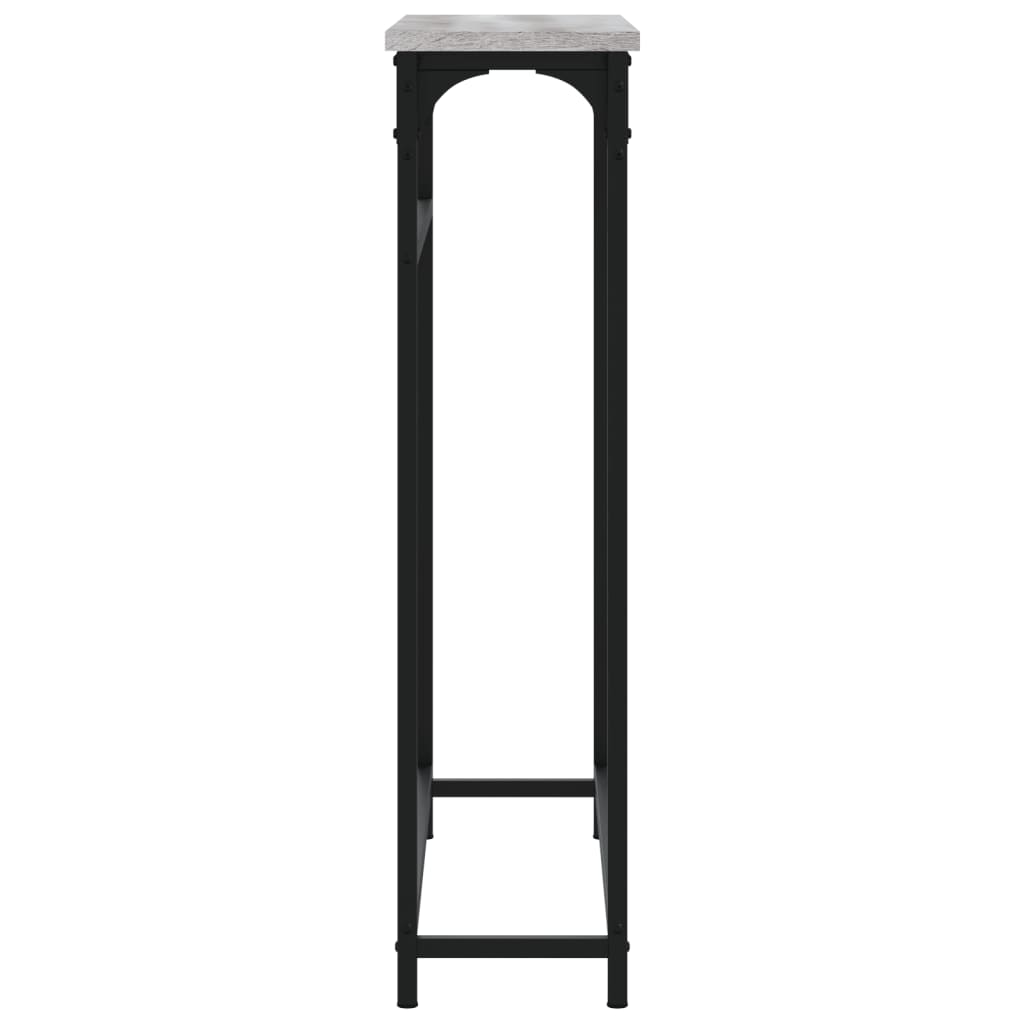 Konzolni stol siva boja hrasta 75x19,5x75 cm konstruirano drvo