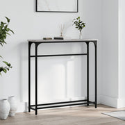 Konzolni stol siva boja hrasta 75x19,5x75 cm konstruirano drvo