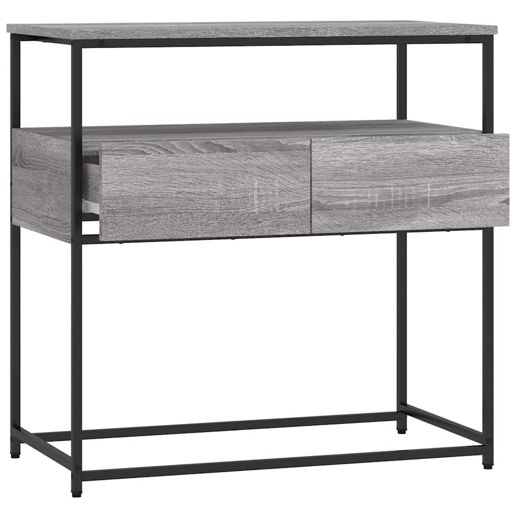 Konzolni stol siva boja hrasta 75x40x75 cm konstruirano drvo