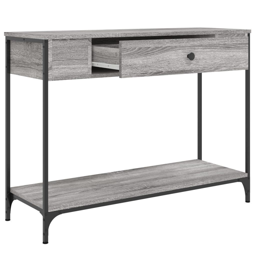 Konzolni stol siva boja hrasta 100x34,5x75 cm konstruirano drvo