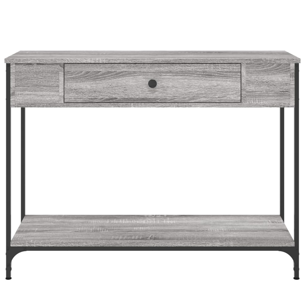 Konzolni stol siva boja hrasta 100x34,5x75 cm konstruirano drvo