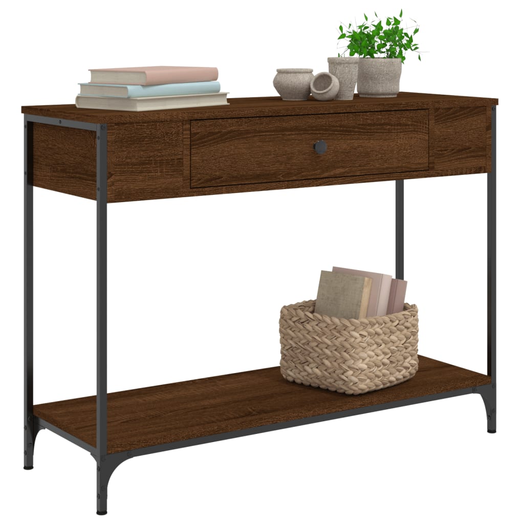 Konzolni stol boja hrasta 100 x 34,5 x 75 cm konstruirano drvo