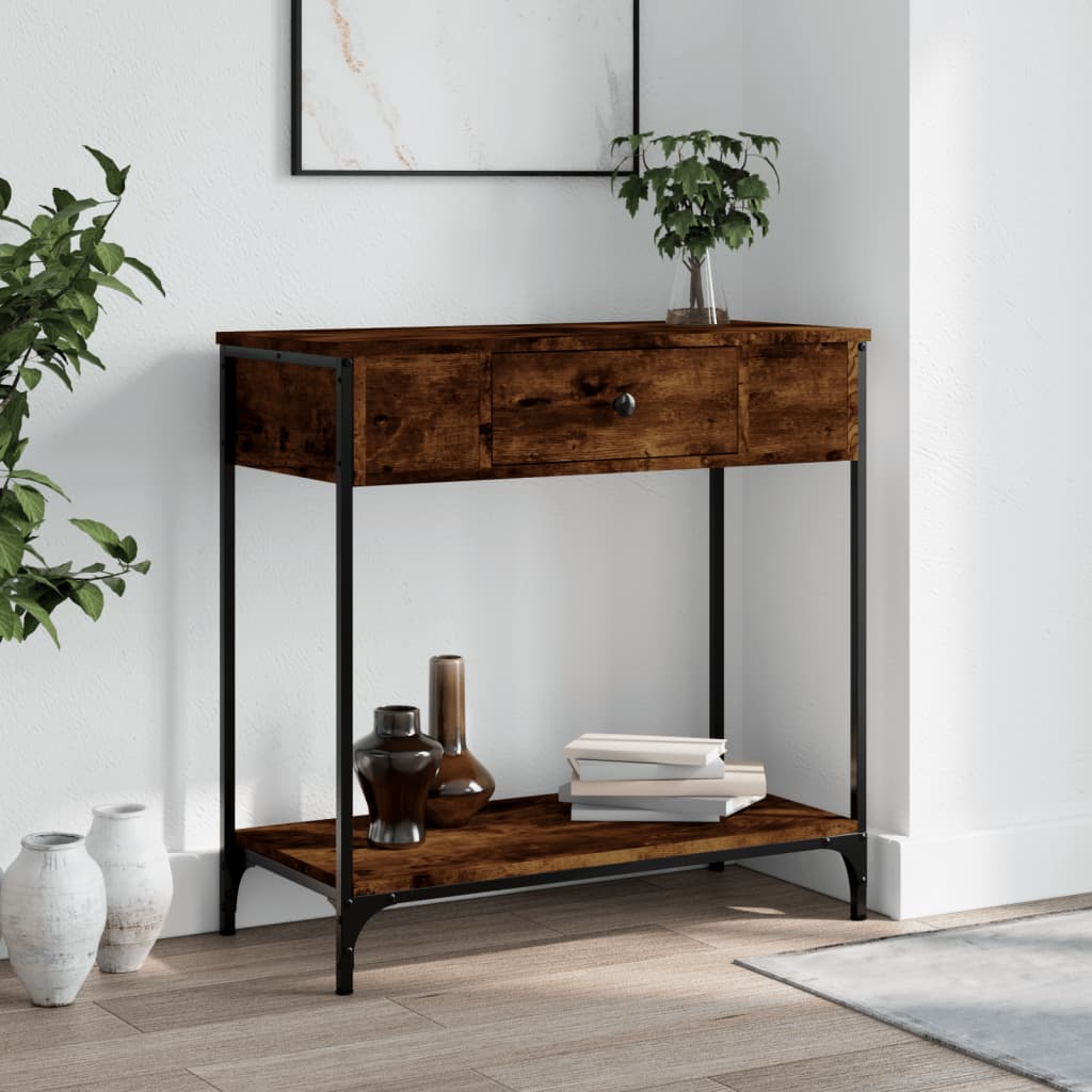 Konzolni stol boja hrasta 75 x 34,5 x 75 cm konstruirano drvo