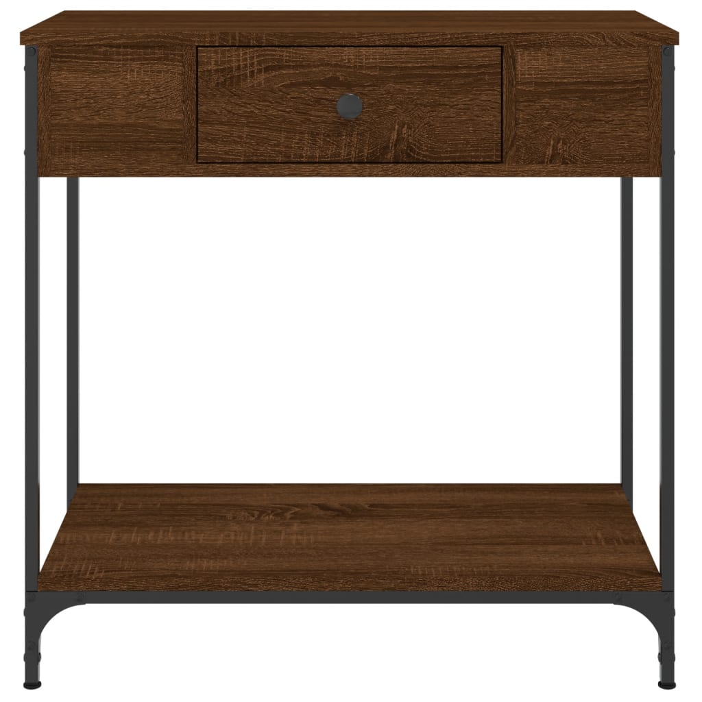 Konzolni stol smeđa boja hrasta 75x34,5x75 cm konstruirano drvo