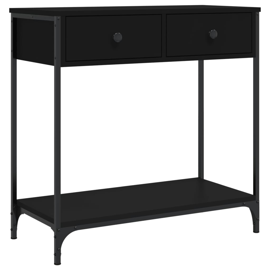 Konzolni stol crni 75 x 34,5 x 75 cm od konstruiranog drva