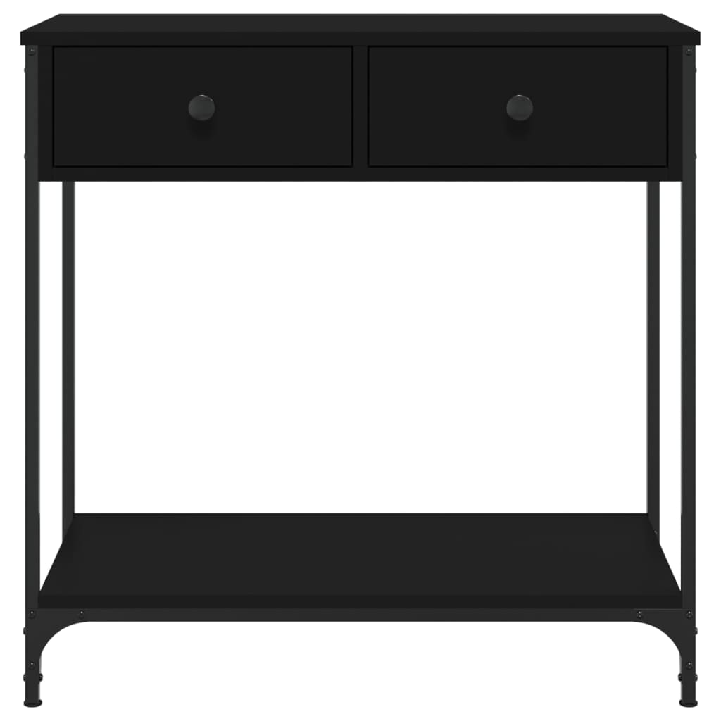 Konzolni stol crni 75 x 34,5 x 75 cm od konstruiranog drva
