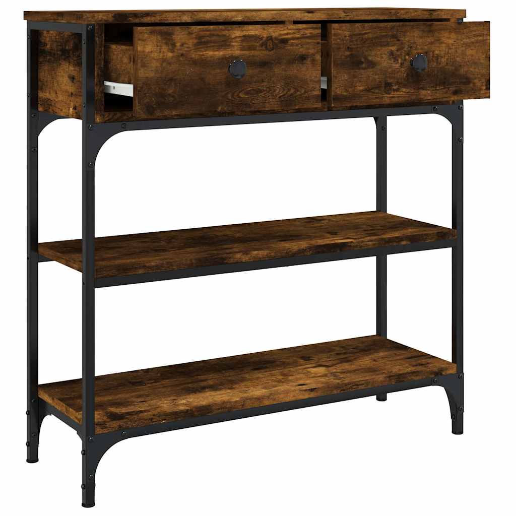 Konzolni stol boja hrasta 72,5 x 25 x 75 cm konstruirano drvo