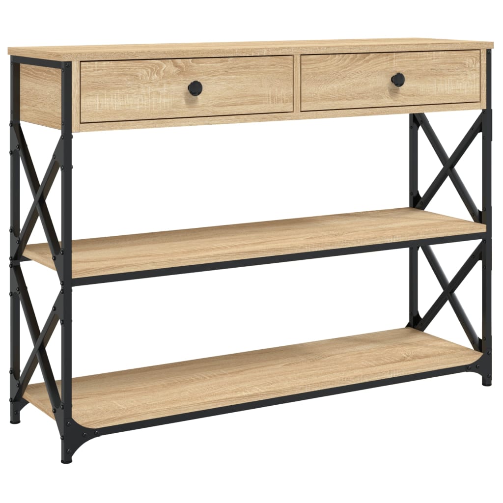 Konzolni stol boja hrasta sonome 100x28x75 cm konstruirano drvo