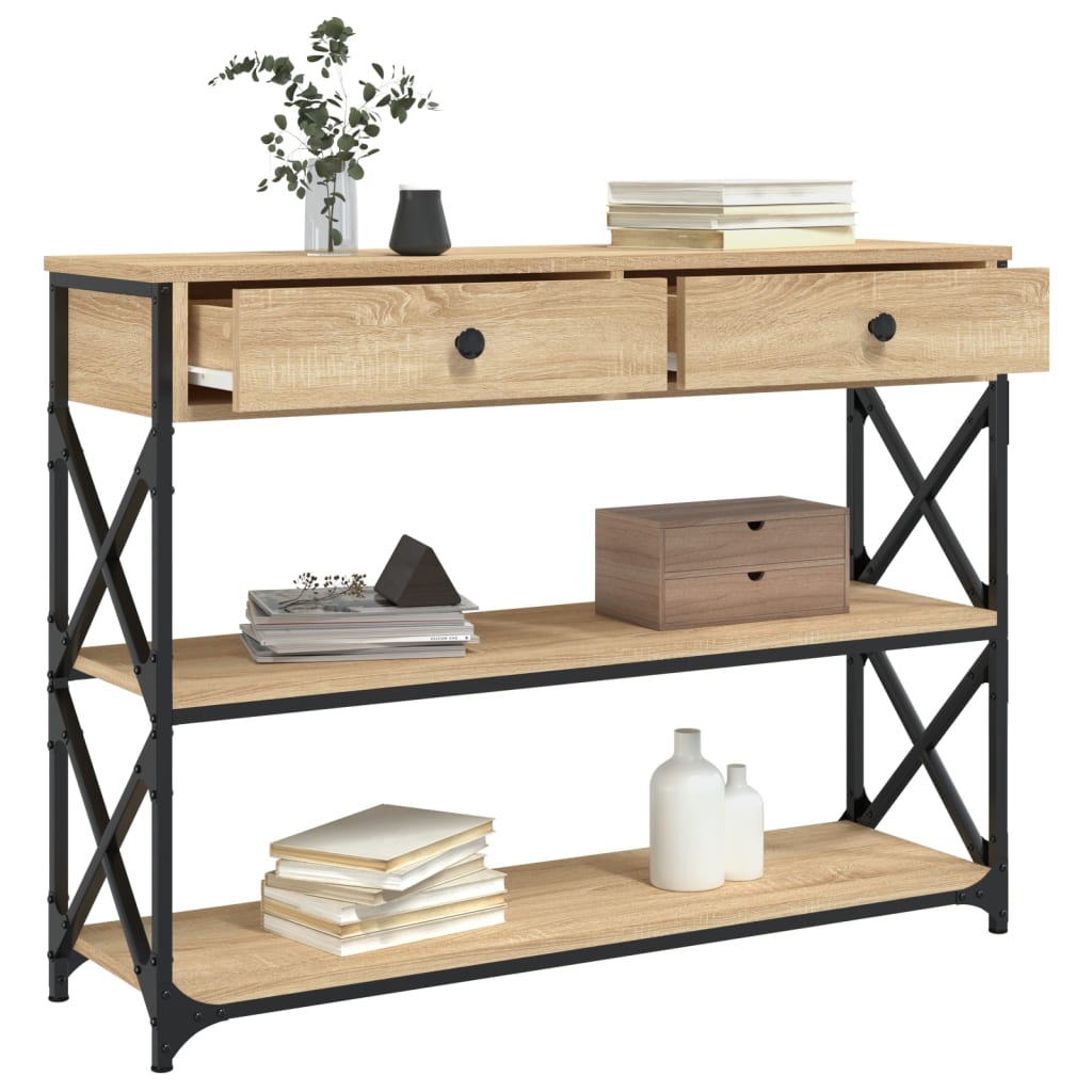Konzolni stol boja hrasta sonome 100x28x75 cm konstruirano drvo