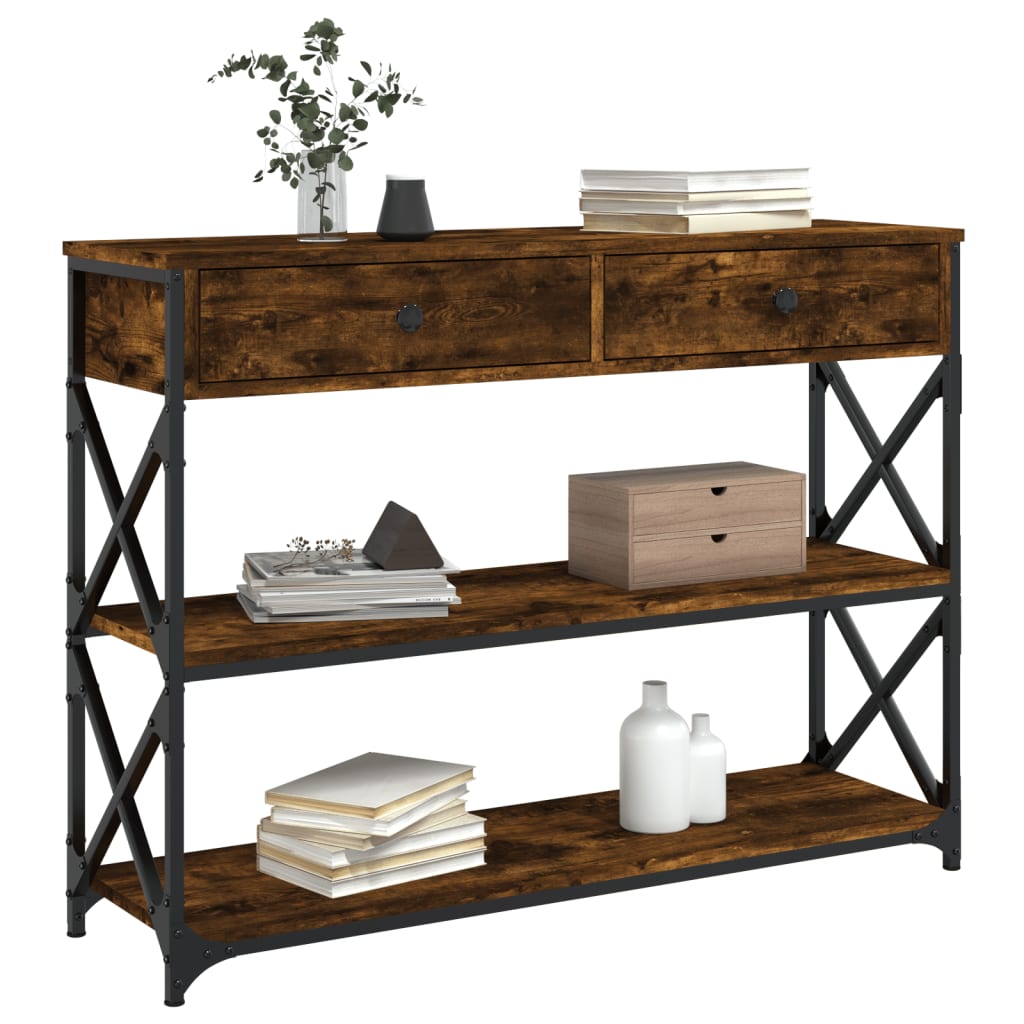 Konzolni stol boja hrasta 100x28x75 cm od konstruiranog drva