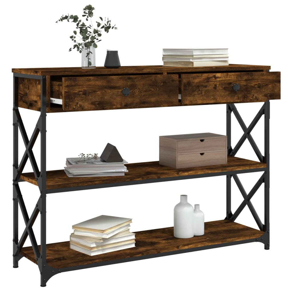 Konzolni stol boja hrasta 100x28x75 cm od konstruiranog drva
