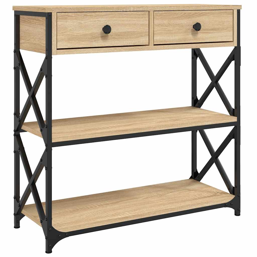 Konzolni stol boja hrasta sonome 75x28x75 cm konstruirano drvo