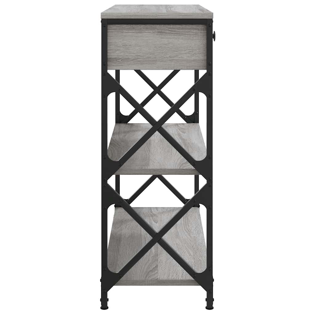 Konzolni stol siva boja hrasta 75x28x75 cm konstruirano drvo