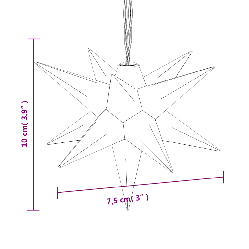 Božićna svjetiljka 10 LED crvena 10 cm