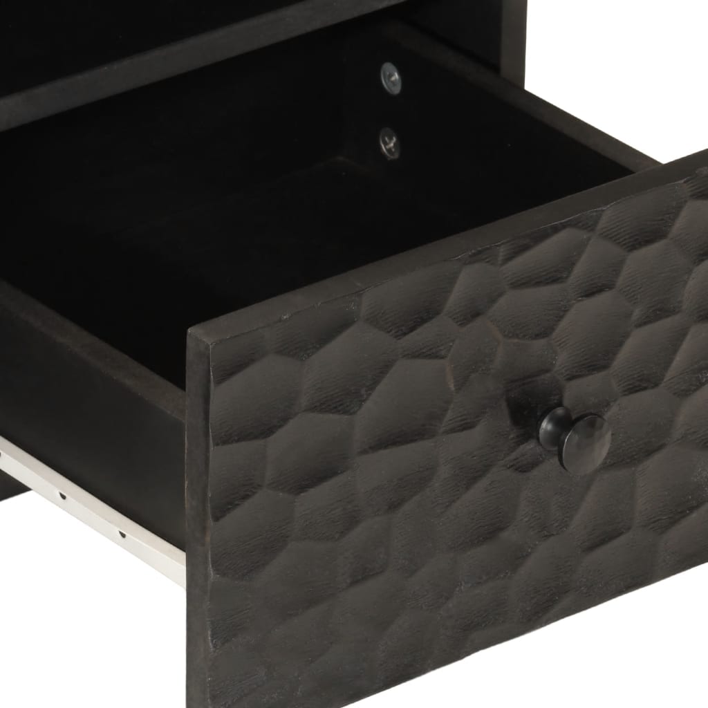 TV ormarić crni 70 x 33 x 46 cm od masivnog drva manga