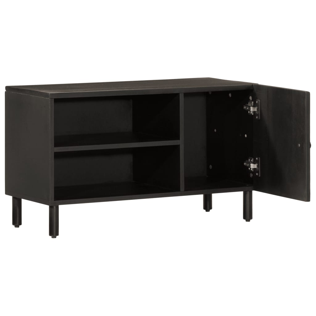 TV ormarić crni 80 x 31 x 46 cm od masivnog drva manga
