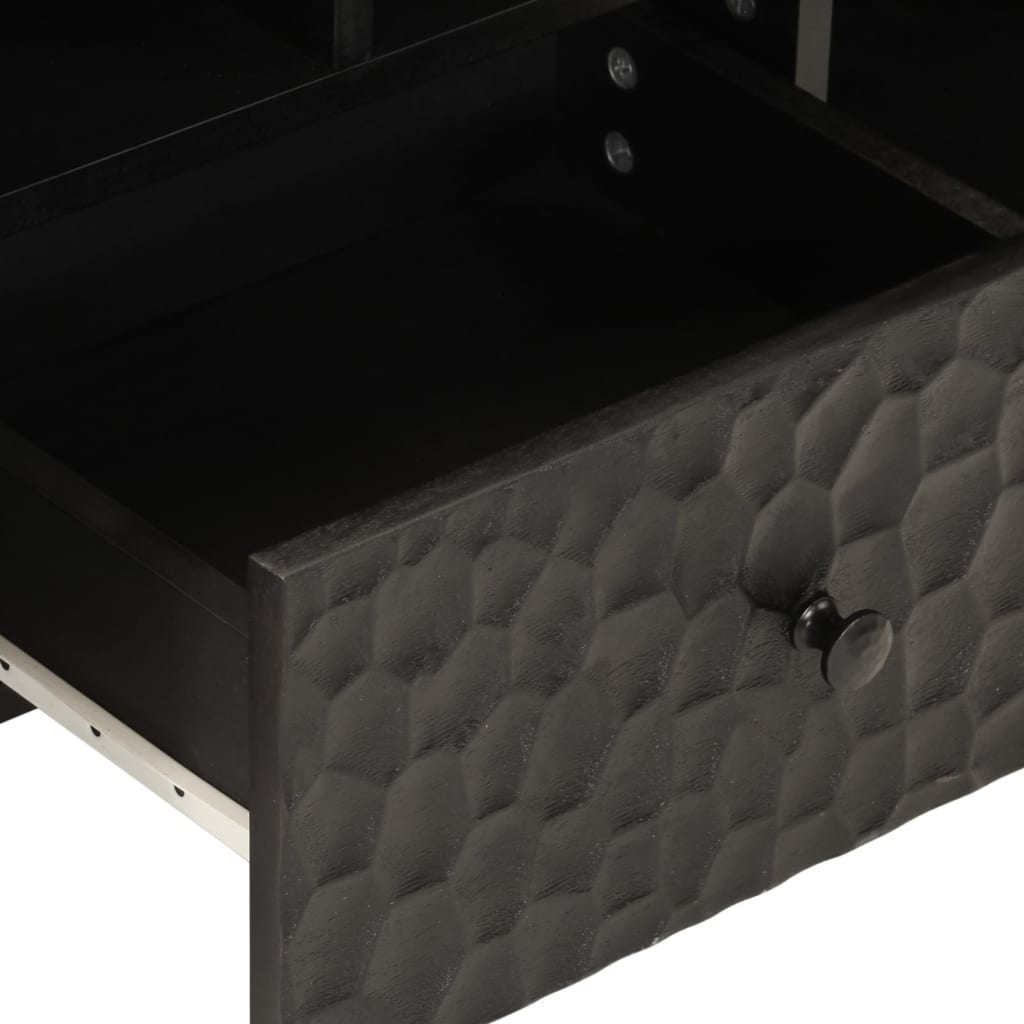 TV ormarić crni 100 x 33 x 46 cm od masivnog drva manga