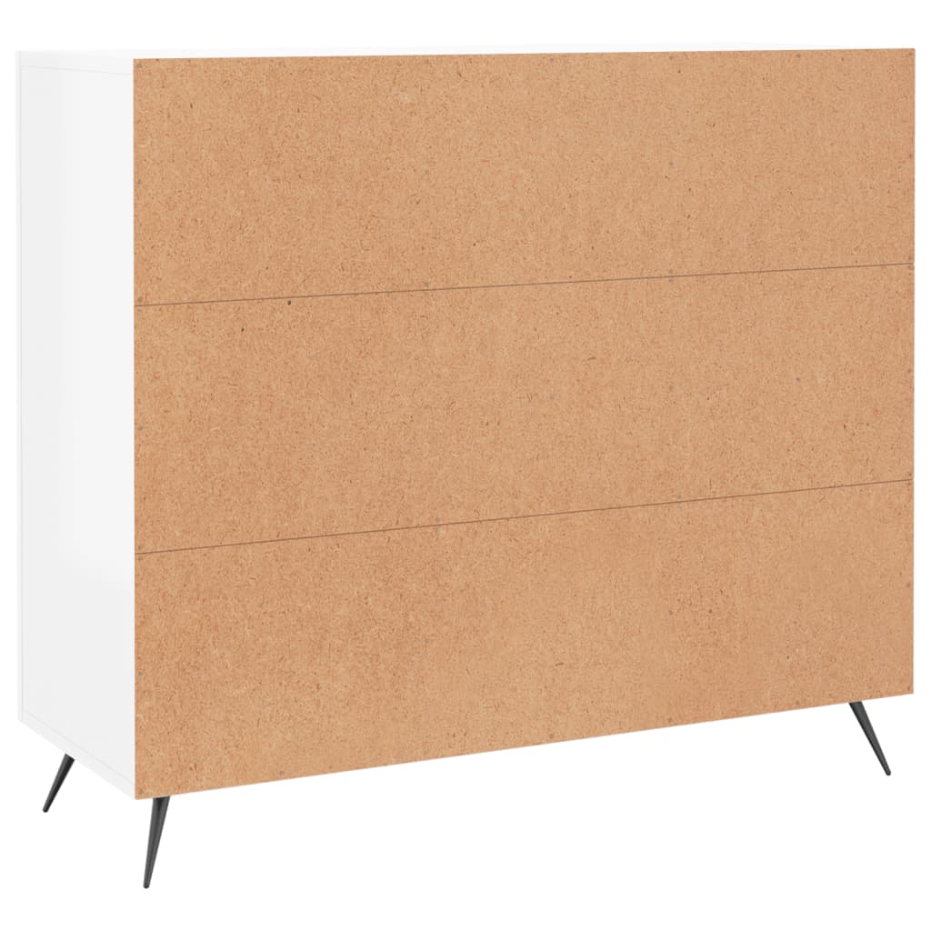 Komoda sjajna bijela 90x34x80 cm od konstruiranog drva