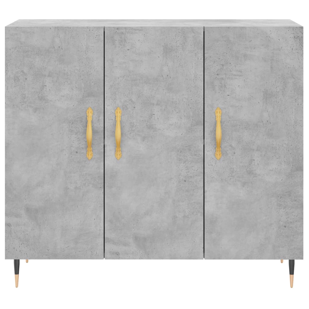 Komoda siva boja betona 90x34x80 cm od konstruiranog drva