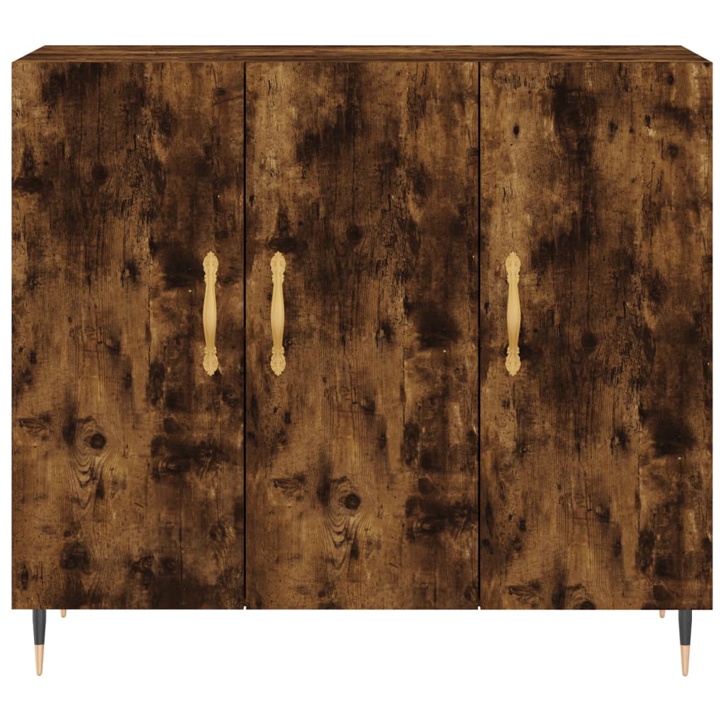 Komoda boja dimljenog hrasta 90 x 34 x 80 cm konstruirano drvo