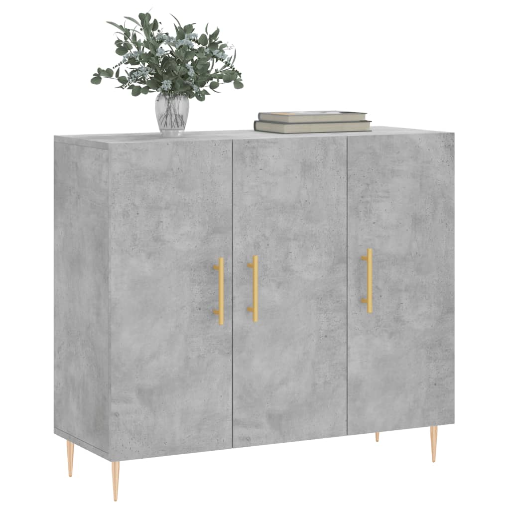 Komoda siva boja betona 90x34x80 cm od konstruiranog drva