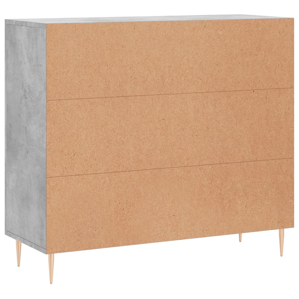 Komoda siva boja betona 90x34x80 cm od konstruiranog drva
