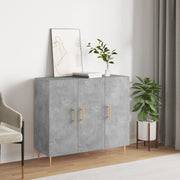 Komoda siva boja betona 90x34x80 cm od konstruiranog drva