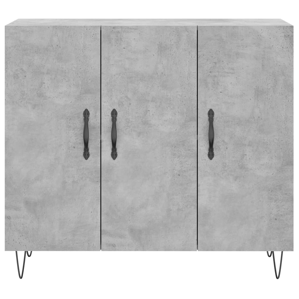 Komoda siva boja betona 90x34x80 cm od konstruiranog drva