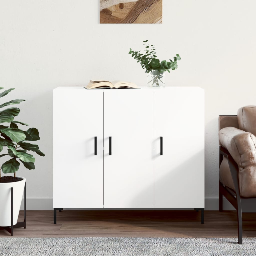 Komoda bijela 90x34x80 cm od konstruiranog drva
