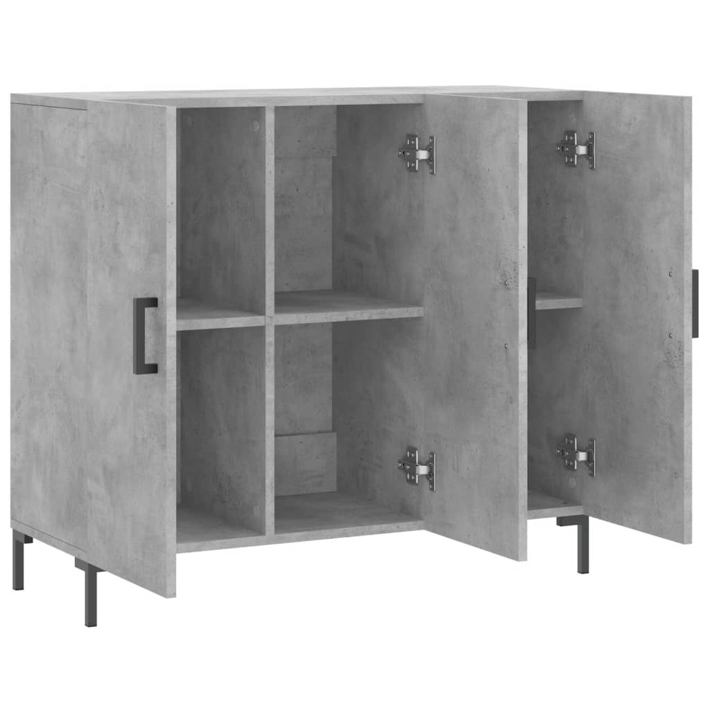 Komoda siva boja betona 90x34x80 cm od konstruiranog drva