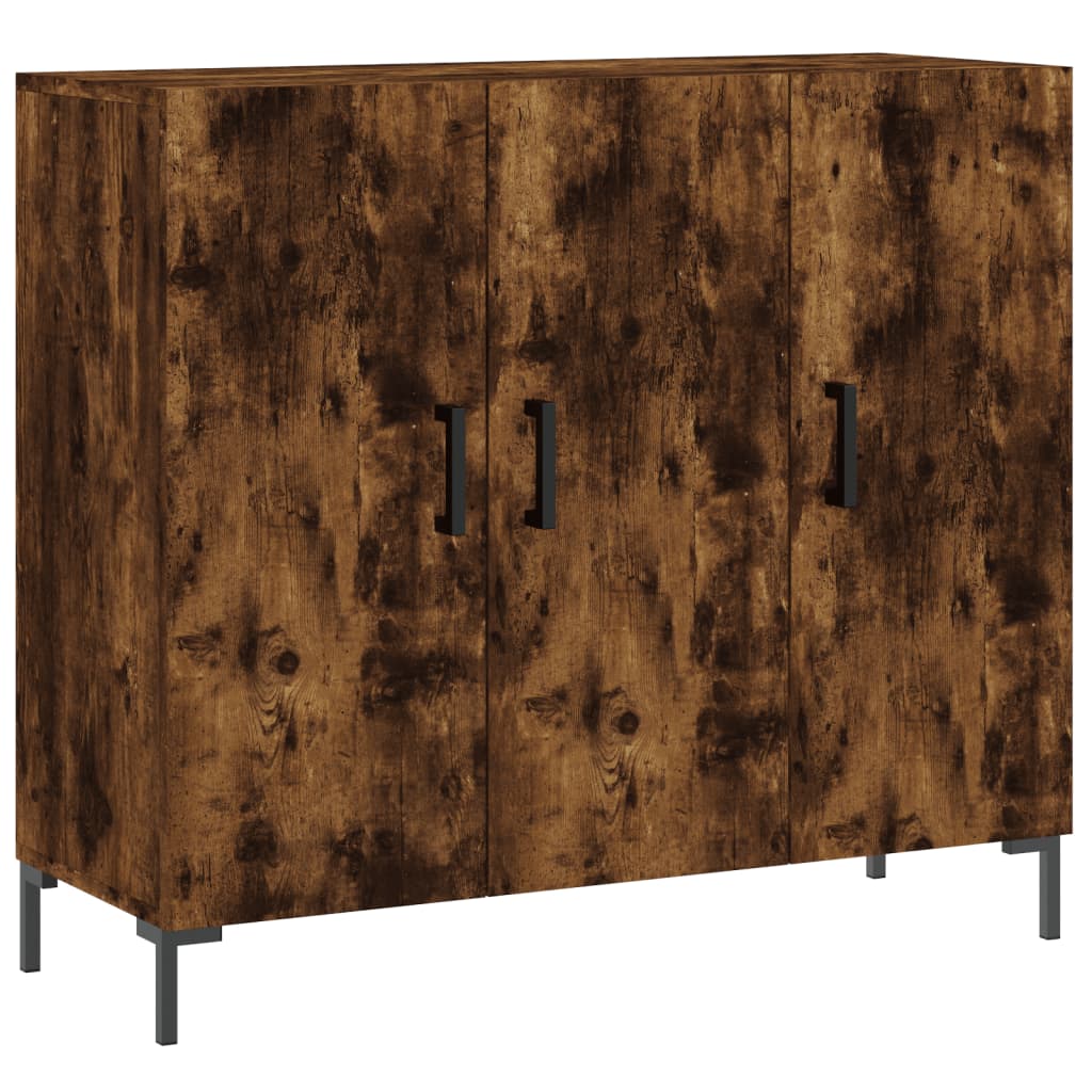 Komoda boja dimljenog hrasta 90 x 34 x 80 cm konstruirano drvo