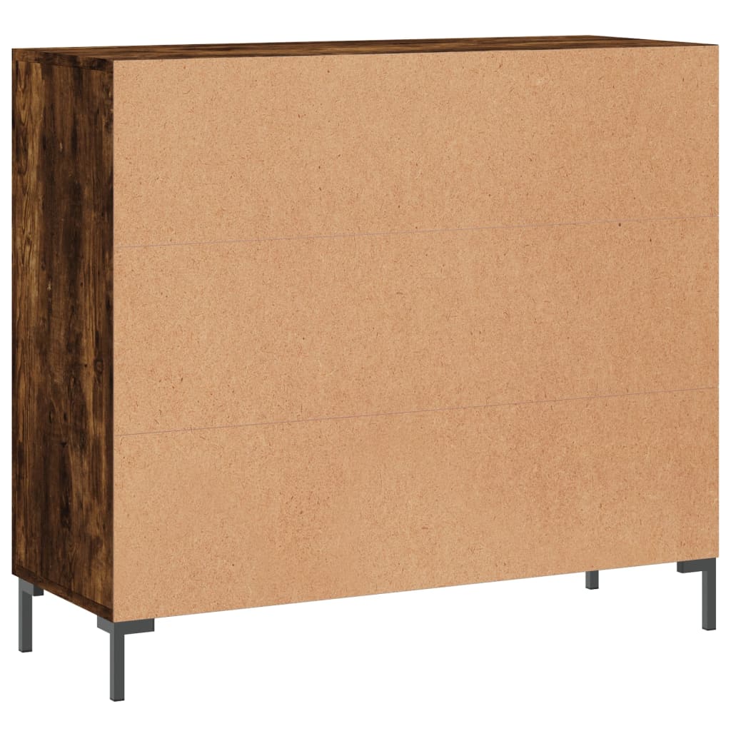 Komoda boja dimljenog hrasta 90 x 34 x 80 cm konstruirano drvo
