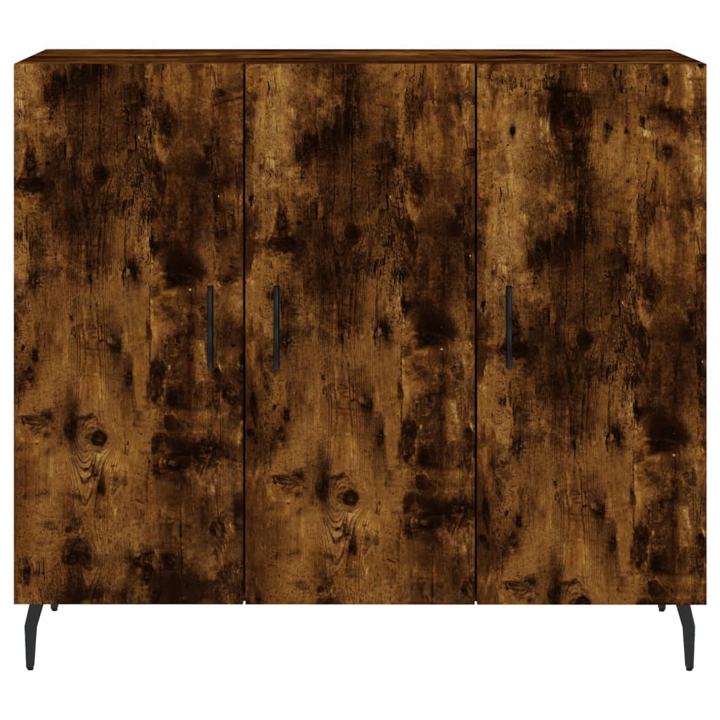 Komoda boja dimljenog hrasta 90 x 34 x 80 cm konstruirano drvo