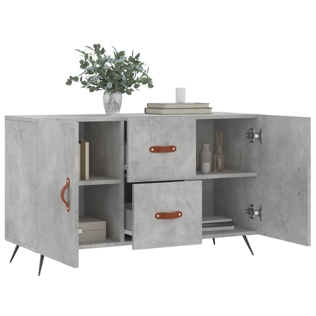 Komoda siva boja betona 100x36x60 cm od konstruiranog drva