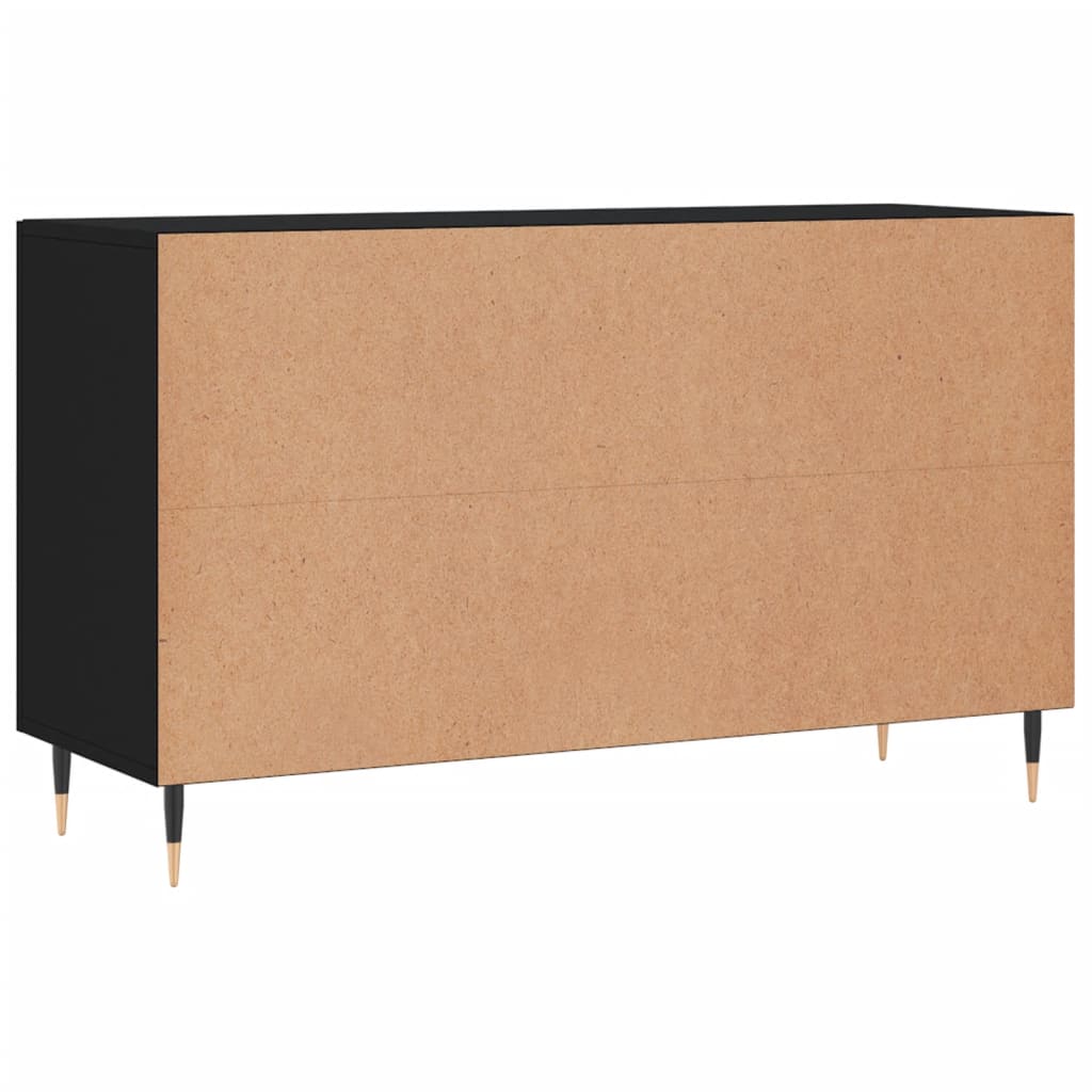 Komoda crna 100 x 36 x 60 cm od konstruiranog drva