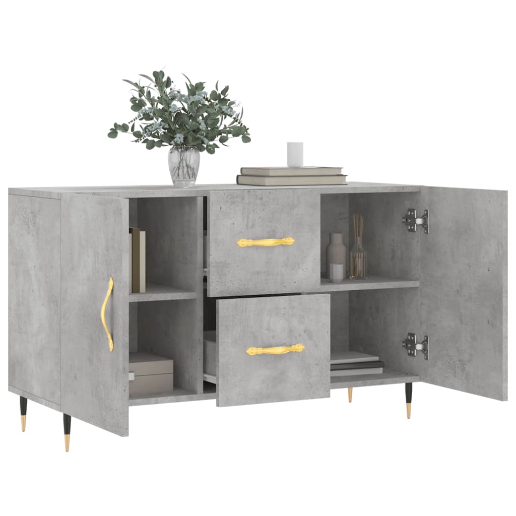 Komoda siva boja betona 100x36x60 cm od konstruiranog drva