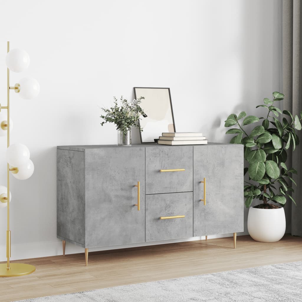 Komoda siva boja betona 100x36x60 cm od konstruiranog drva