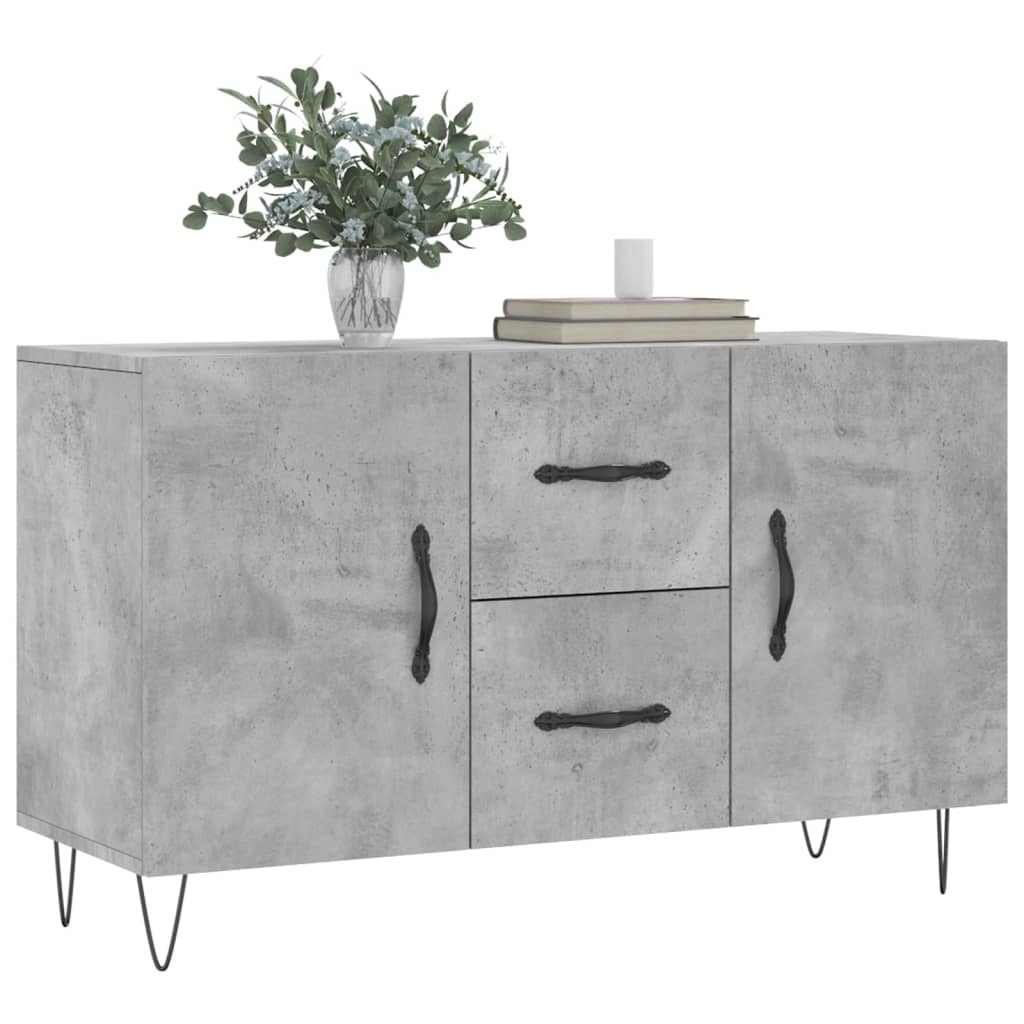 Komoda siva boja betona 100x36x60 cm od konstruiranog drva