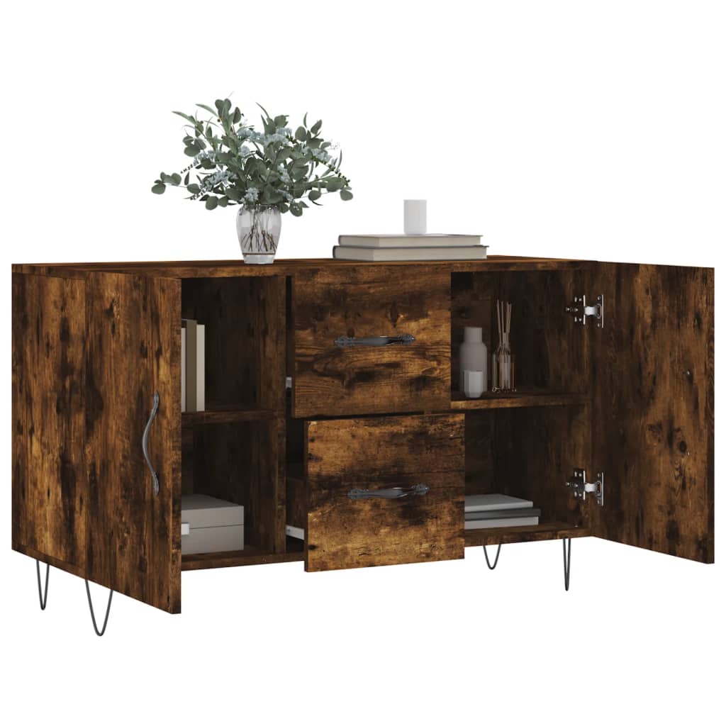 Komoda boja dimljenog hrasta 100 x 36 x 60 cm konstruirano drvo