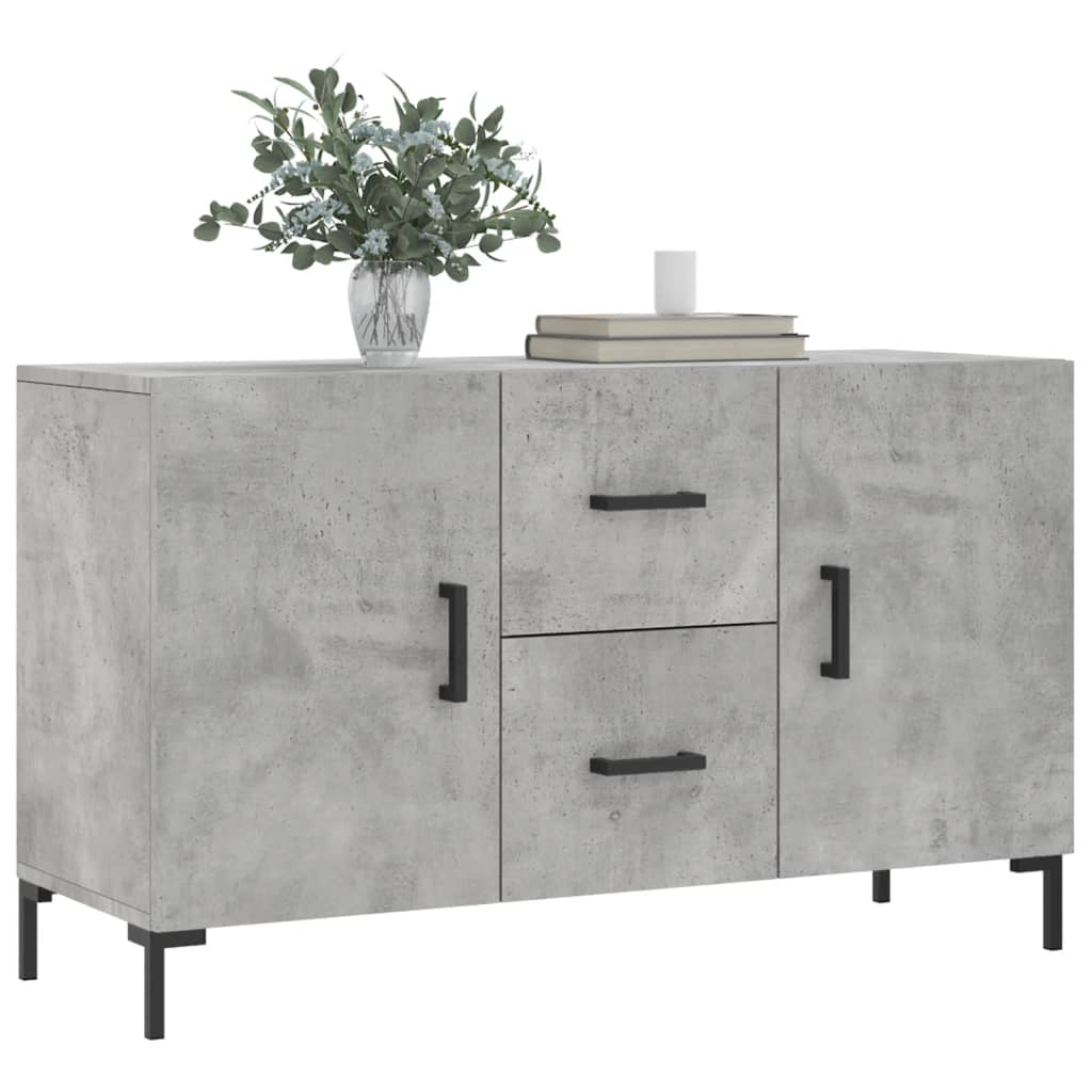 Komoda siva boja betona 100x36x60 cm od konstruiranog drva