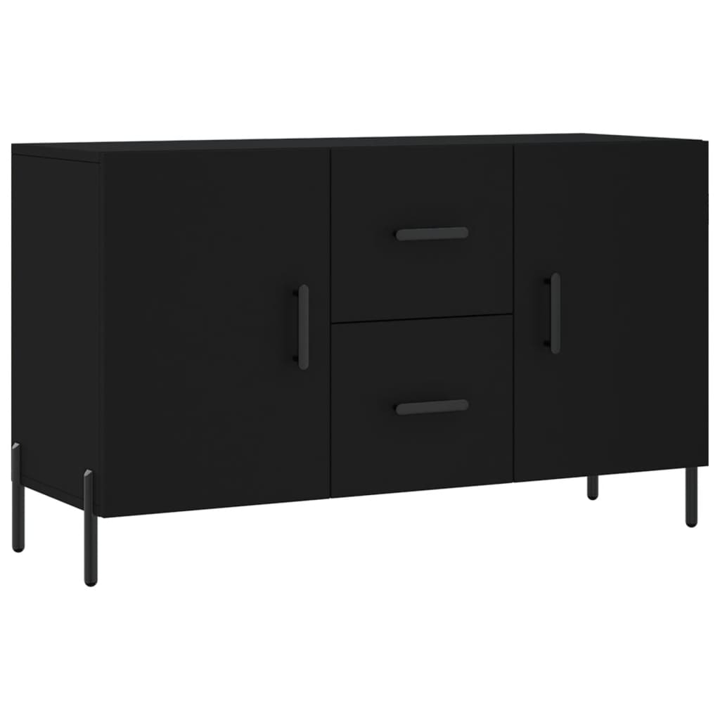 Komoda crna 100 x 36 x 60 cm od konstruiranog drva